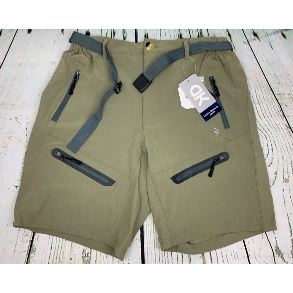 Womens Stretch Quick Dry Shorts Hiking Camping Travel Med Green
